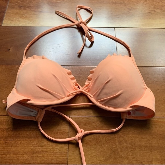 Victoria’s Secret neon/pastel orange bikini top - Picture 2 of 4